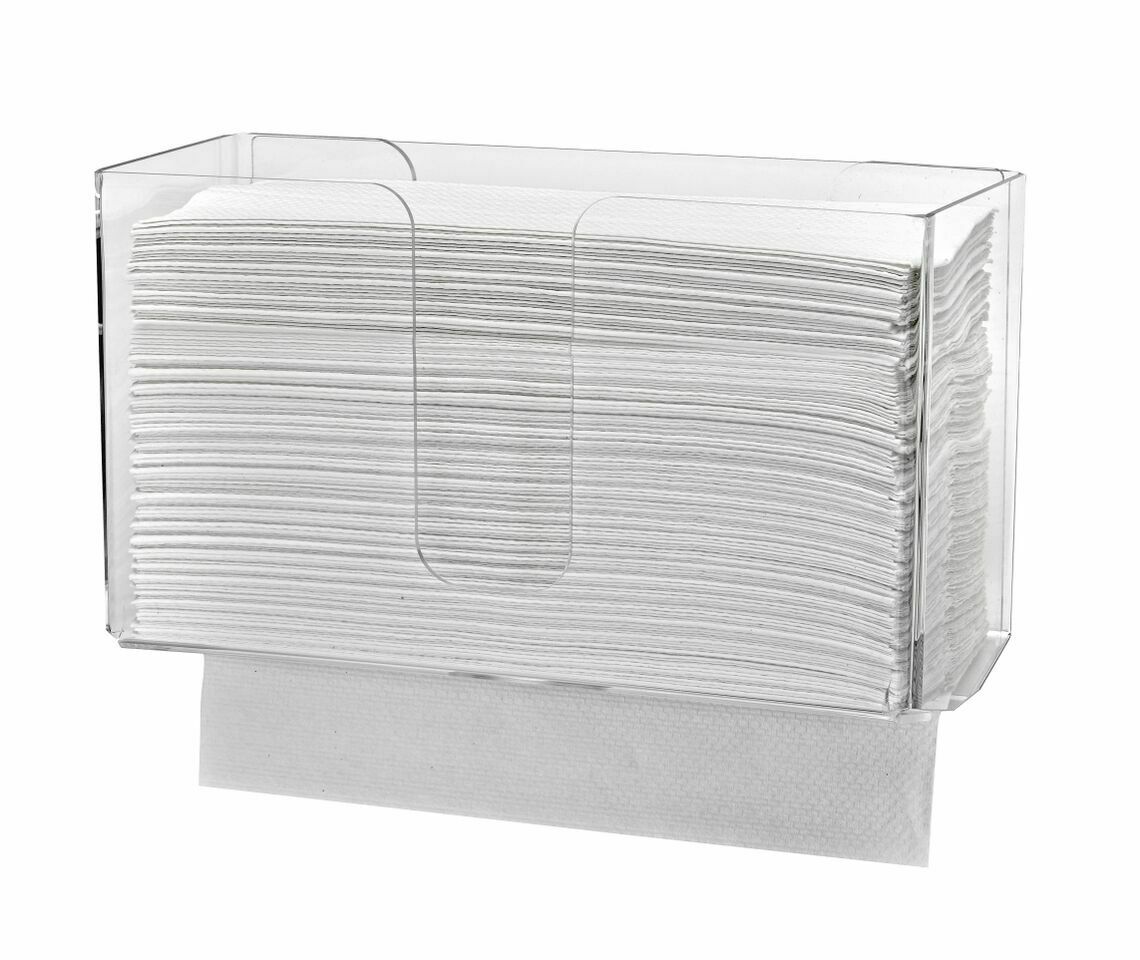 Alpine Industries Clear Wall Mounted Paper Towel Dispenser Paper Napkin Holder